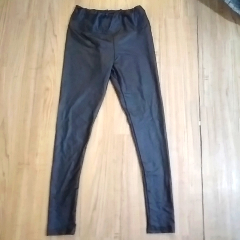 Pleather black leggings size small from dynamite